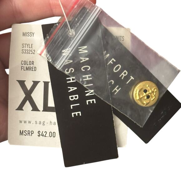 65. NWT Sag Harbor Red 4 Anchor Button Blazer Size XL - Picture 3 of 8